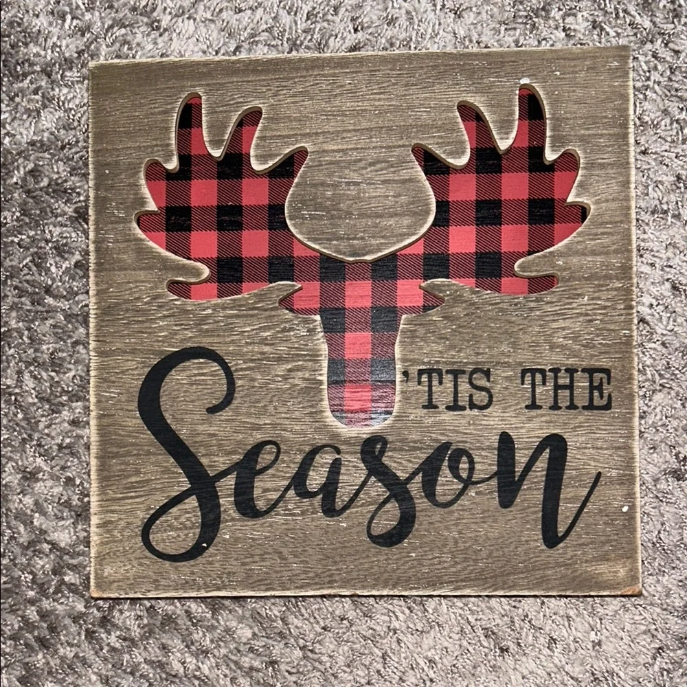 Tis the season box decoration holiday Christmas country